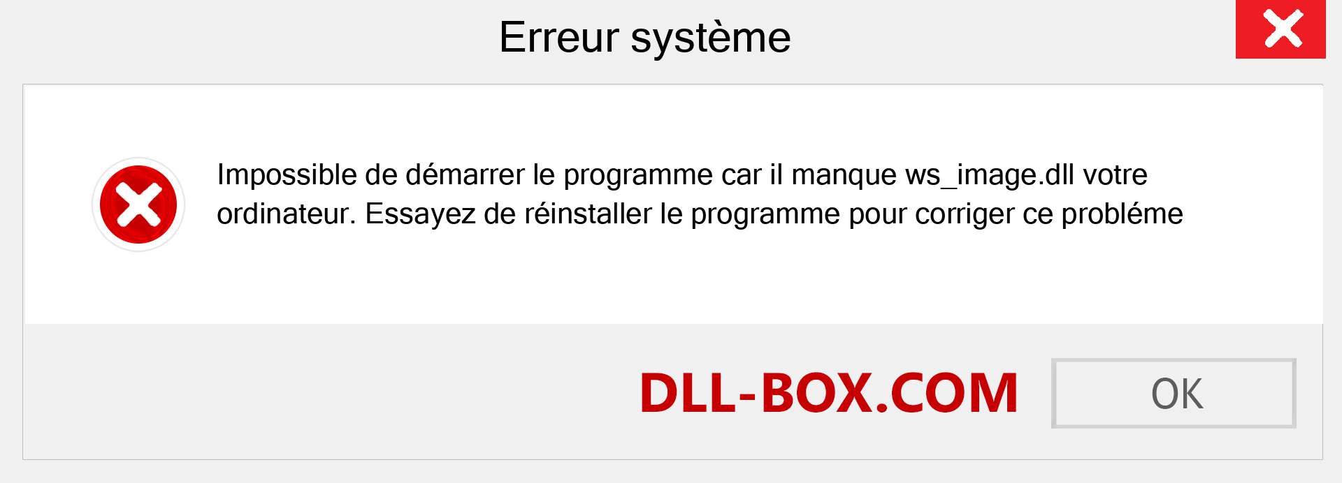 Le fichier ws_image.dll est manquant ?. Télécharger pour Windows 7, 8, 10 - Correction de l'erreur manquante ws_image dll sur Windows, photos, images